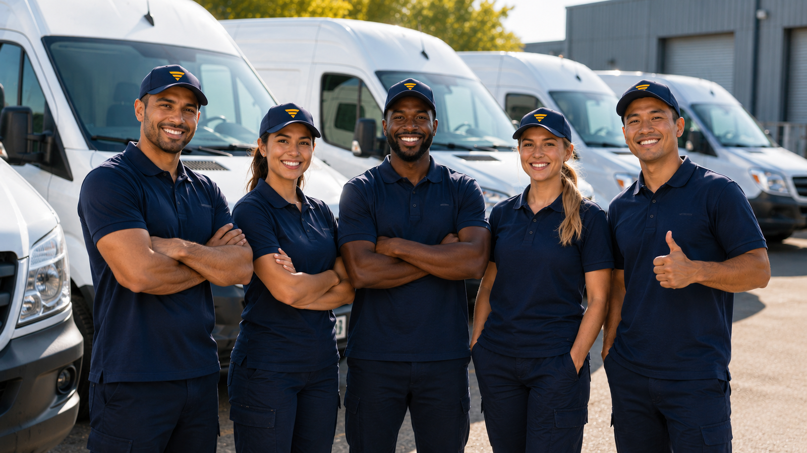 Catbyrd Seat Logistics delivery team standing together